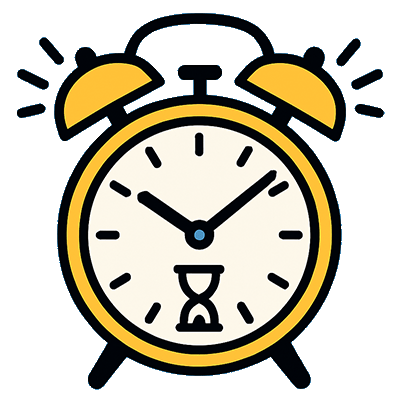 Deadline clock or early bird graphic