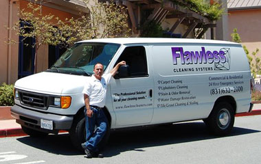 Expert Carpet Cleaner and his Cleaning Van